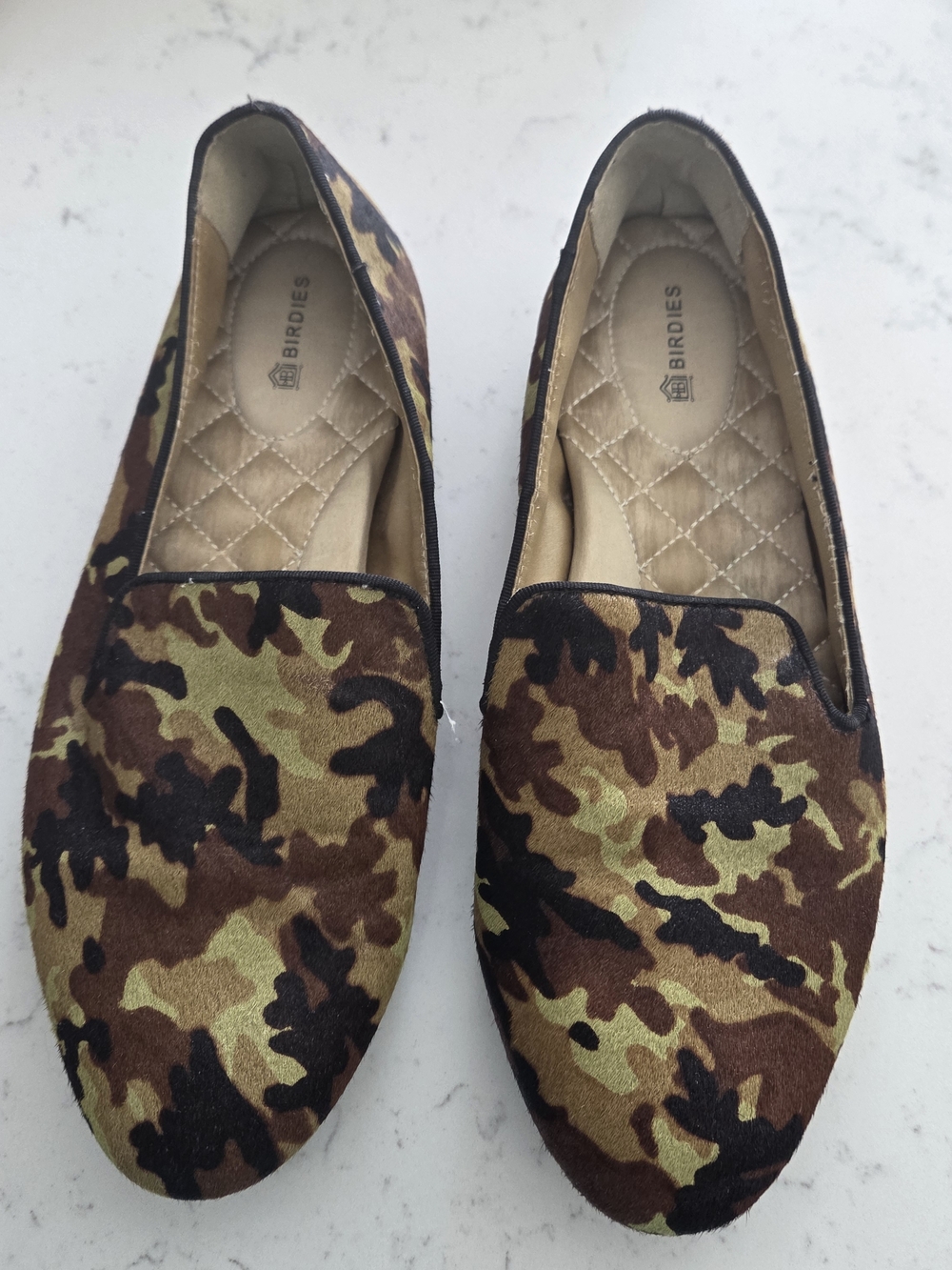 Birdies Camouflage Ballet Flats in Brown & Olive